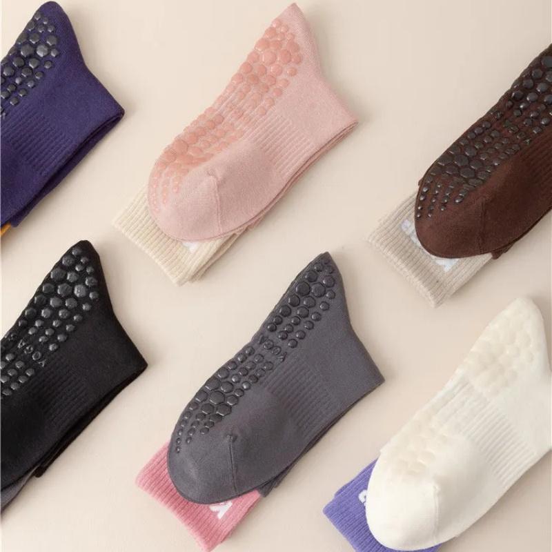 Șosete de yoga Bumbac în dungi casual șosete de Pilates respirabile Silicon anti-alunecare Fitness antrenament de gimnastică Dans șosete de sport