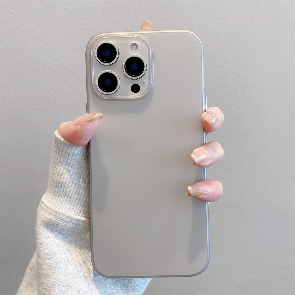 For iPhone 16 Pro Max Case Slim Soft TPU Phone Back Cover with Metal Buttons
