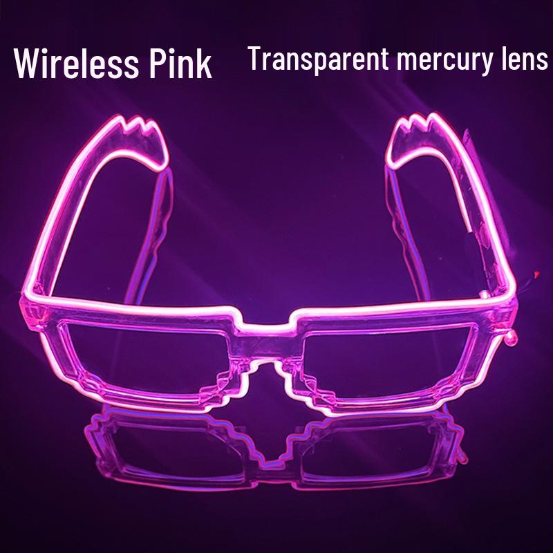 Bezprzewodowe LEDowe Migaące Okulary Mozaikowe na Występy Klubowe i Imprezowe