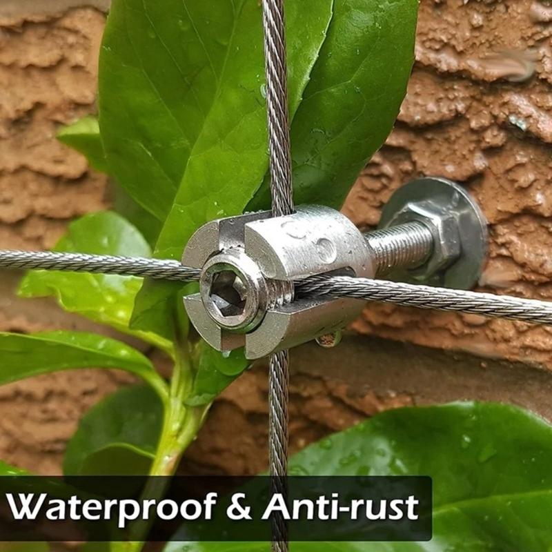 Cavo metallico di supporto per piante in acciaio inossidabile da 52 pollici a lunga durata per giardino esterno, rampicanti e crescita verticale