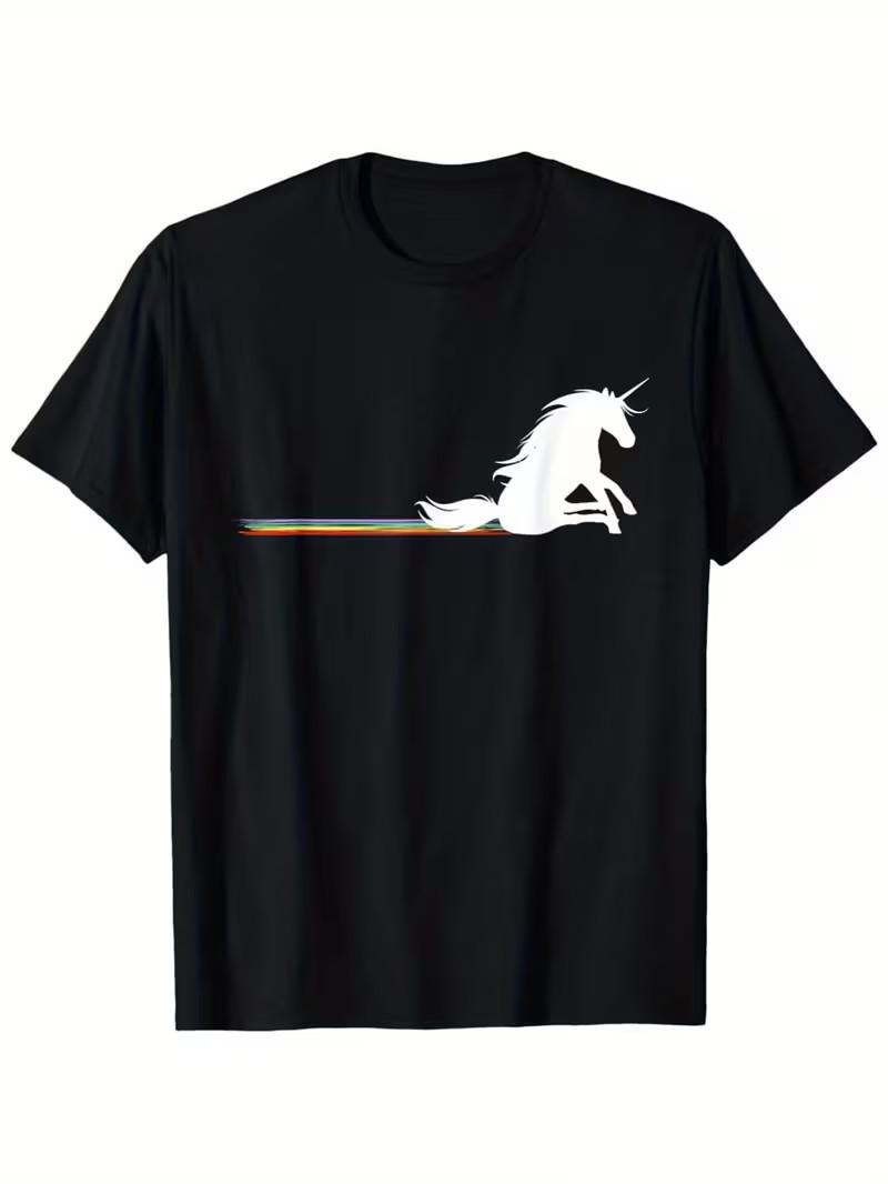 Men S Retro Unicorn Rainbow Poop T-Shirt - Happy Memorial Day Graphic, Black S S разноцветный