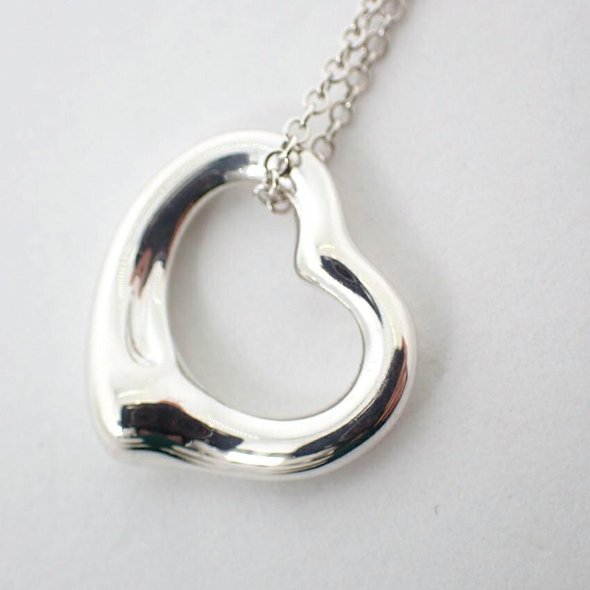[Used] TIFFANY/Tiffany 925 Open Heart Pendant/Necklace/j63-1