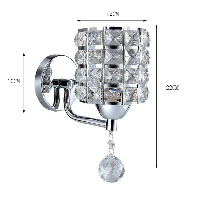 Decorative Crystal Wall Lamps Simple Cyrstal Wall Lights for Bedroom Bedside Living Room Gold/Silver Crystal Wall Lighting