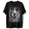 Bigfoot Alien Christmas T-Shirt Funny Sasquatch UFO Banjo Music Holiday Gift Tee