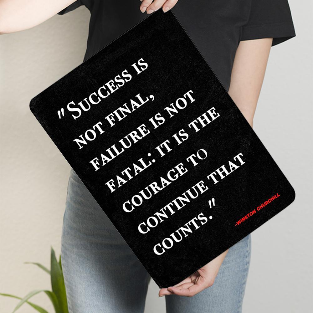 Winston Churchill Quote Metal Wall Art Success Is Not Final Inspirational Home Office Decor Motivational