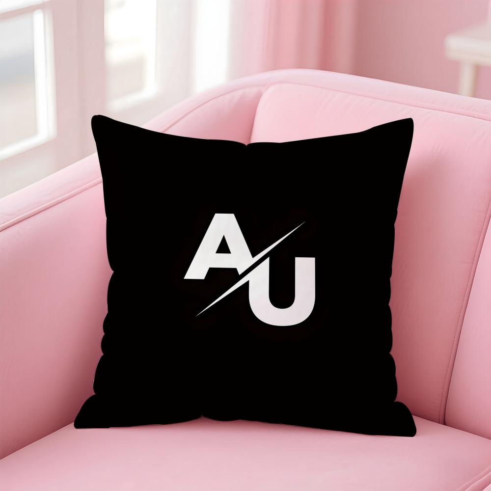 Simple letter Design AU Cushion Cover Pillowcase Short Plush Invisible zipper Room Sofa Cushion Cover