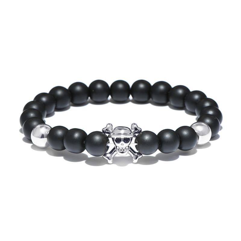 100% Natural Volcanic Lava Bracelet Homme Black Zirconia Braclet Cross Braslet Hematite Brazalete Bileklik Gift For Boyfriend