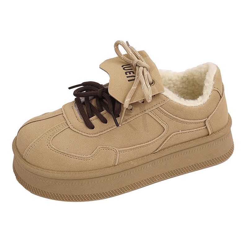 Frosted Thick-soled Leopard Print Snow Boots Women's Winter 2025 Winter New Mao Mao Shoes German Training Shoes Velvet Warm Cotton Shoes