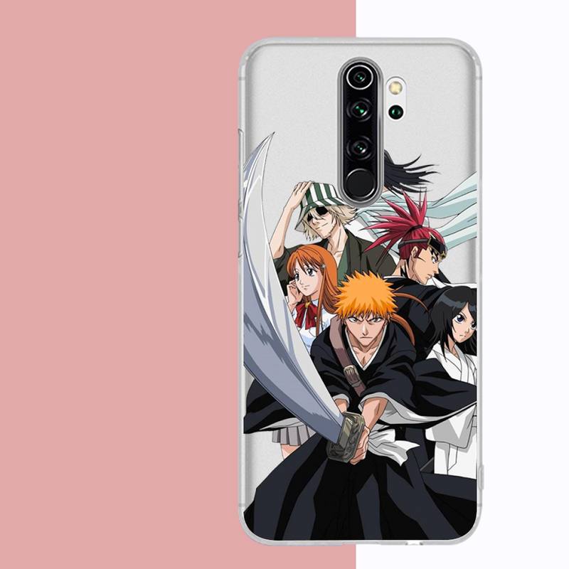 Husă de telefon Anime Bleach Kurosaki Ichigo pentru Samsung A51 A52 A71 A12 pentru Redmi 7 9 9A pentru Huawei Honor8X 10i Husă transparentă
