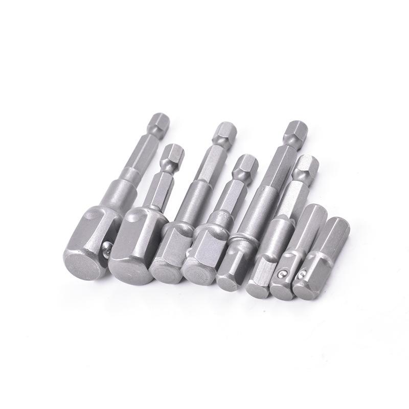 Set convertor priză cu 8 piese: Mâner hexagonal de 1/2, 1/4, 3/8 inch cu conexiune cu bile