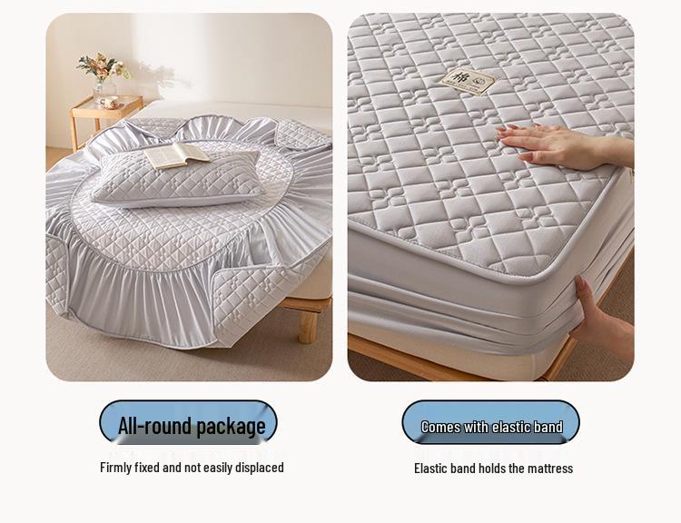 All-Cotton Quilted Waterproof Mattress Protector for All Seasons