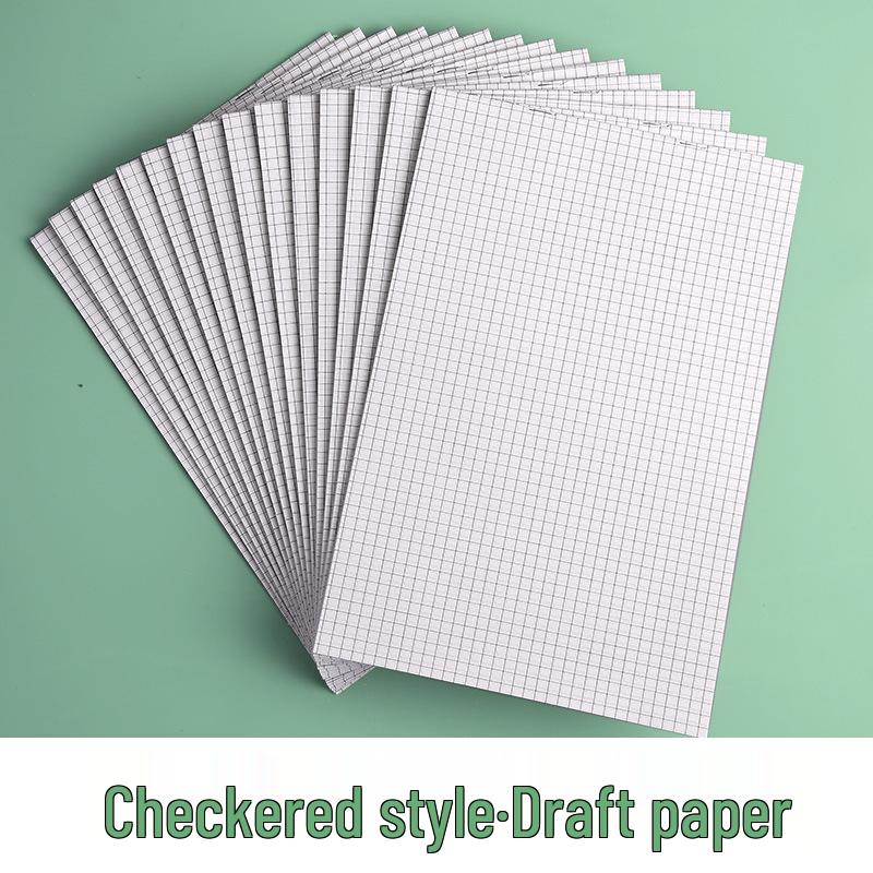 

Thickened Blank Draft Book for Students: Ideal for Elementary, High School, and College Exam Calculations. 1 Book