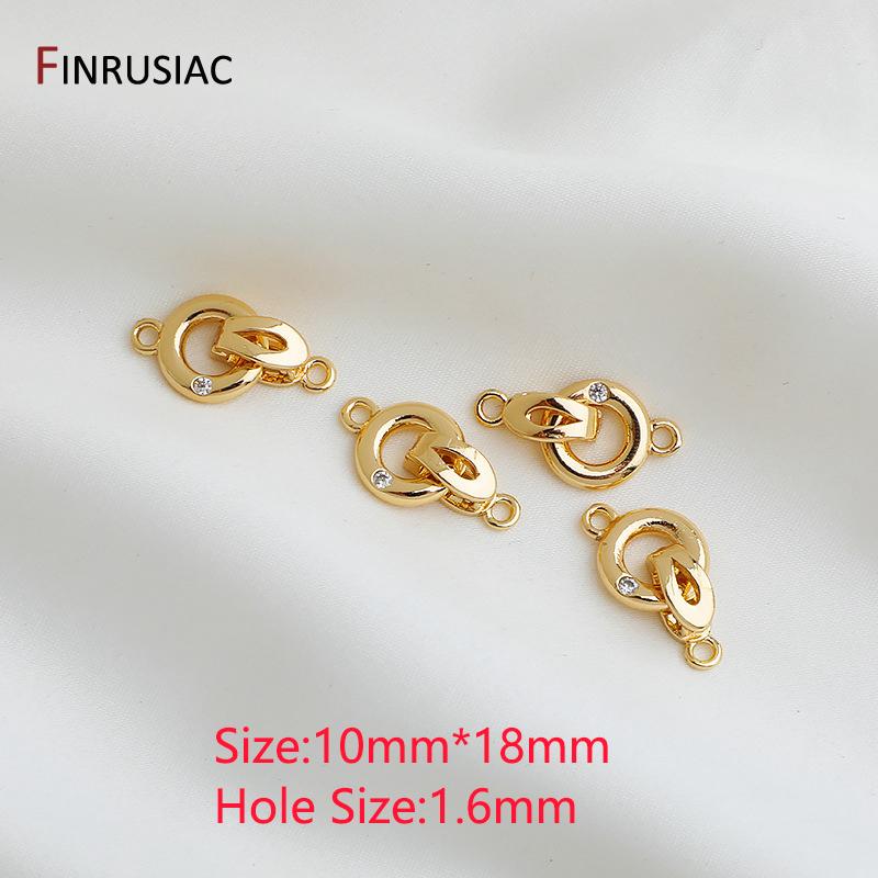 

14K Gold Plated Brass Zircon Pearl Clasps Connector For Bracelet Necklace Making,Clasp For Jewelry,DIY Handmade Jewelry Findings 1 piece