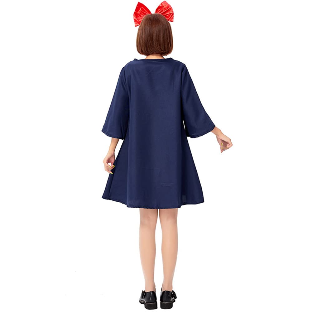 Moerstar Witch Dress Halloween Cosplay Set Headband Ear Cute Witch Costume for Girls and Perfect for Cultural Amusement School and Parties Women's