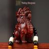 Rosewood Carved Pixiu Ornament: Gourd & Dragon Turtle Handicraft