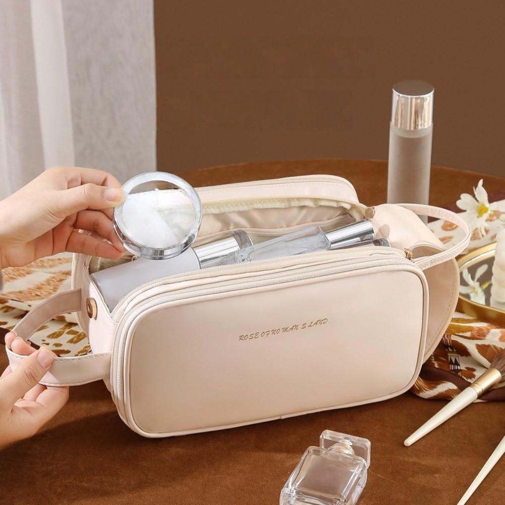 Waterproof Makeup Pouch Bag Multifunction Travel Wash Bag Ins PU Leather Cosmetic Bag  Shopping