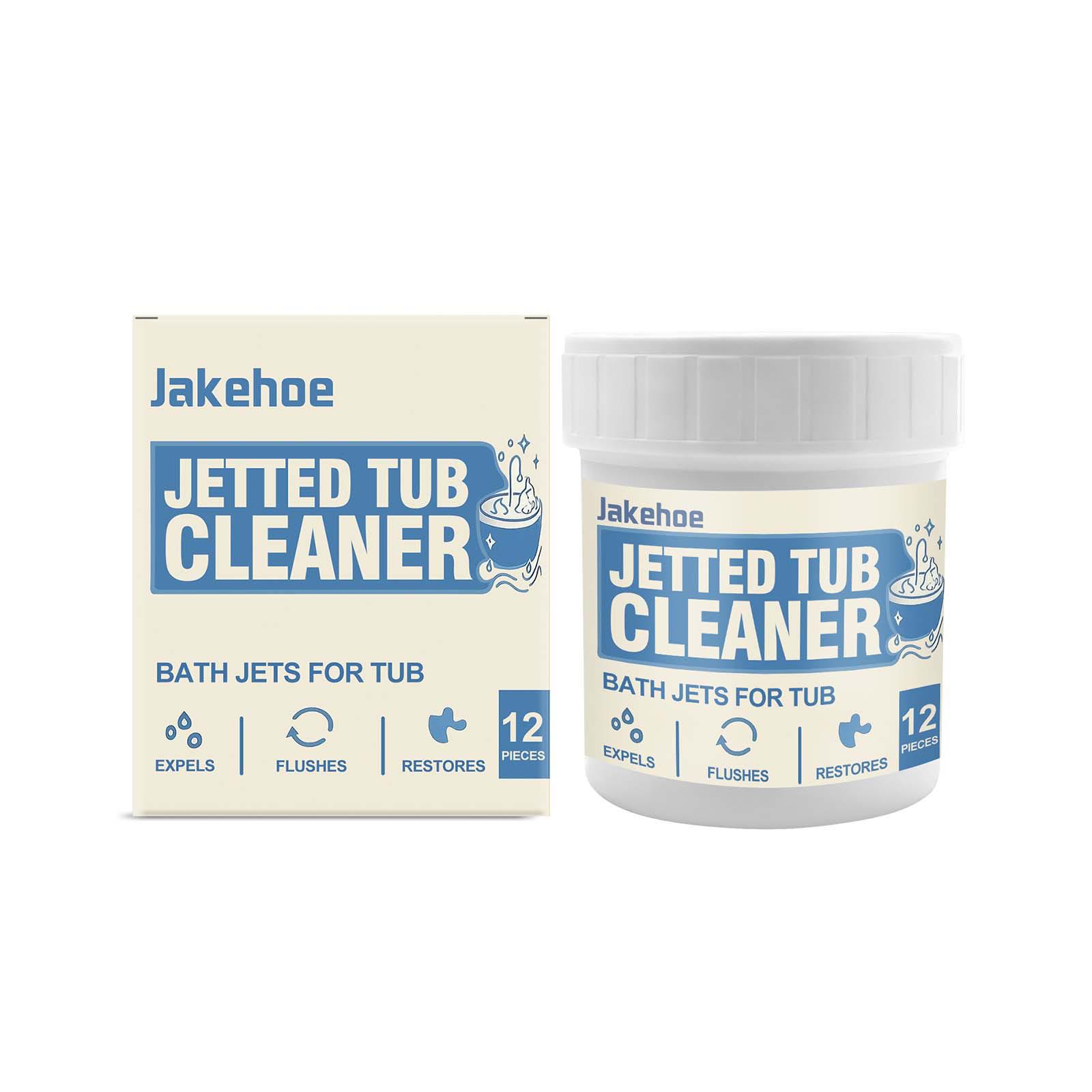 

JAKEHOE Jet Bathtub Cleaner Tablets: Deep-Cleaning, Stain Removal, Brighten Surface, Eliminate Limescale.