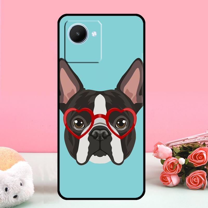 

Бостонский терьер Собака для Realme 11 Pro Plus 10 12 Pro C55 C53 C51 C33 C31 C30 C25s C21Y C15 GT Neo5 GT3 GT5 Чехол Realme C30