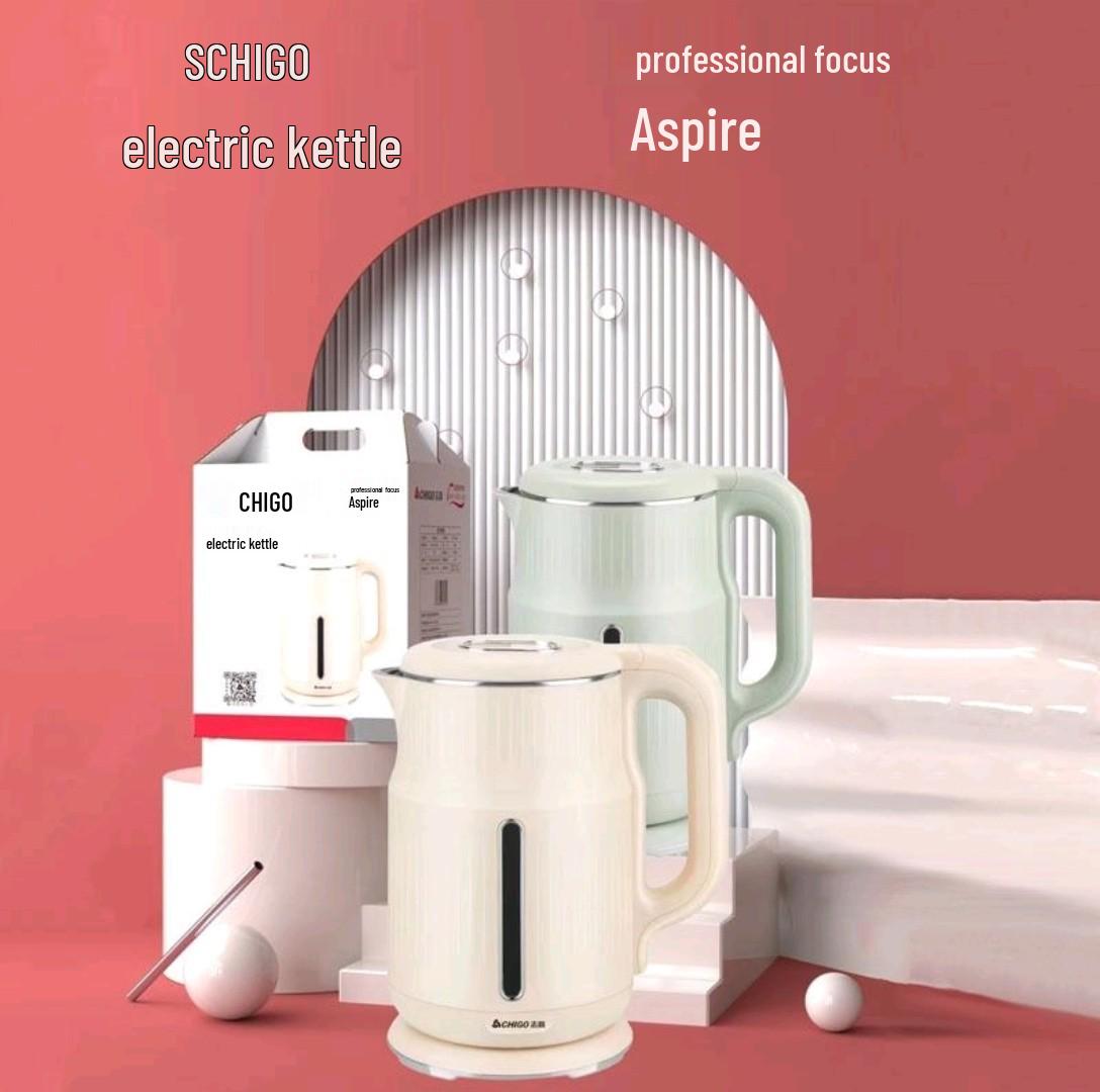 

Zhigao 1.8L Double-Layer Stainless Steel Electric Kettle, Anti-Scald Design for Home Use