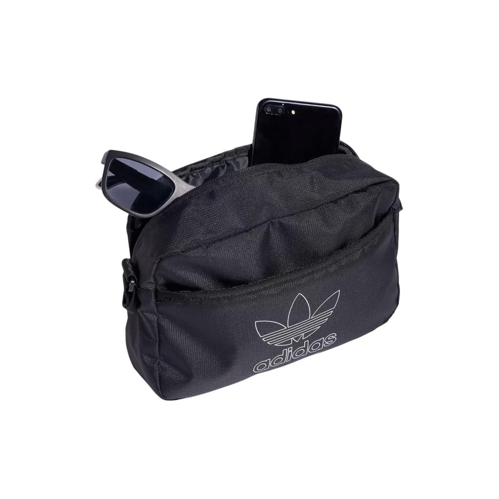 New Adidas Originals Recycled Polyester Shoulder Bag Unisex Black IS4585