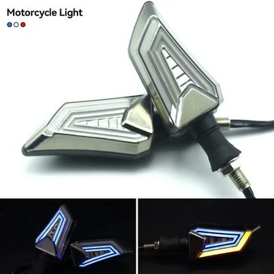 2Pcs Motorcycle LED Turn Signals Light Indicator Lamp Flowing Water Blinker IP68 Waterproof Motorcycle Tail Flashing Lights