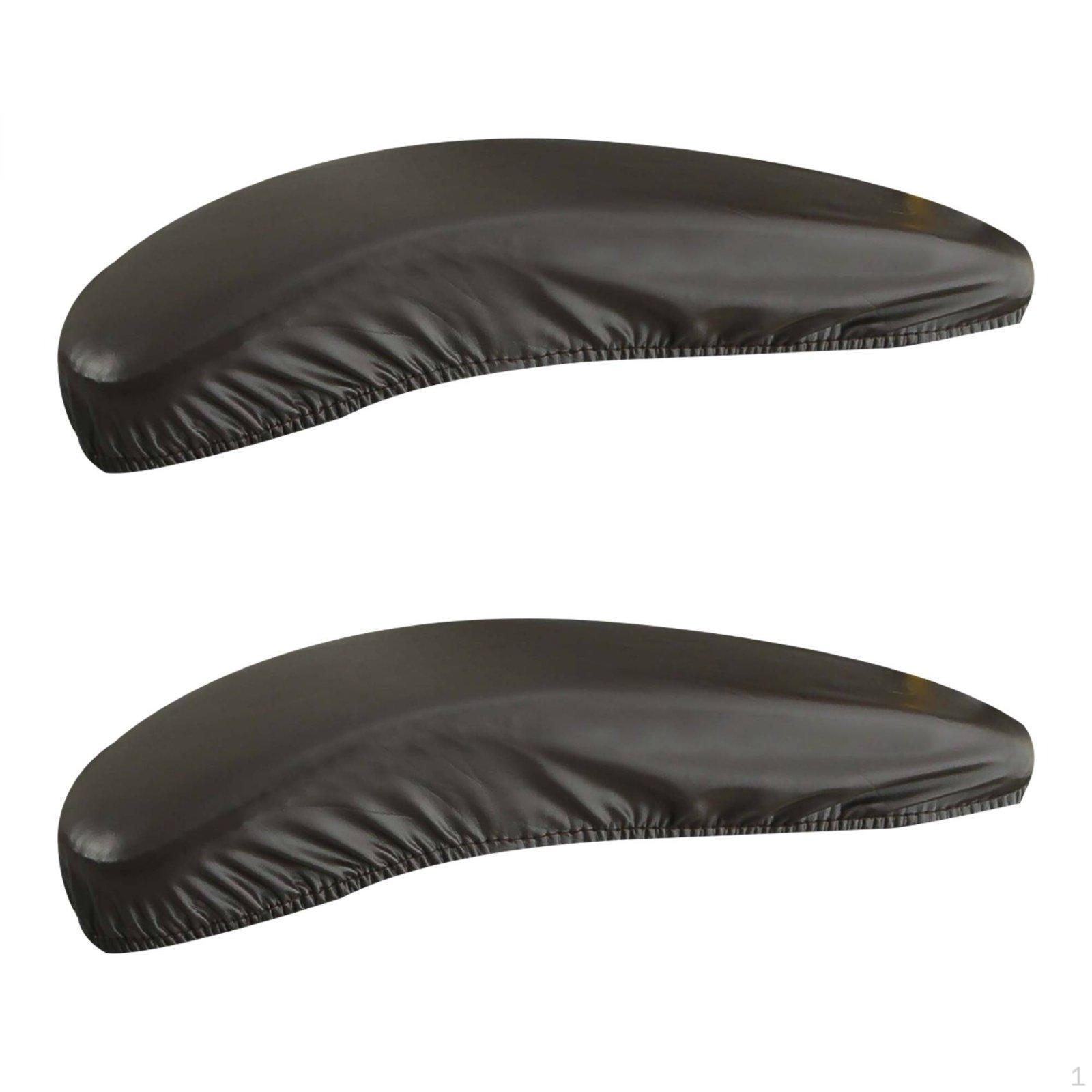 Gaming Chair Armrest Cover Stretchable Pad Full Coverage Coffee