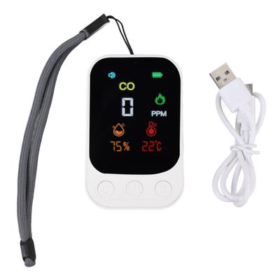 Detektor CO Wielofunkcyjny Przenośny Tester CO Temperatury i Wilgotności do Podróży Namiotu Pikniku DC 5V