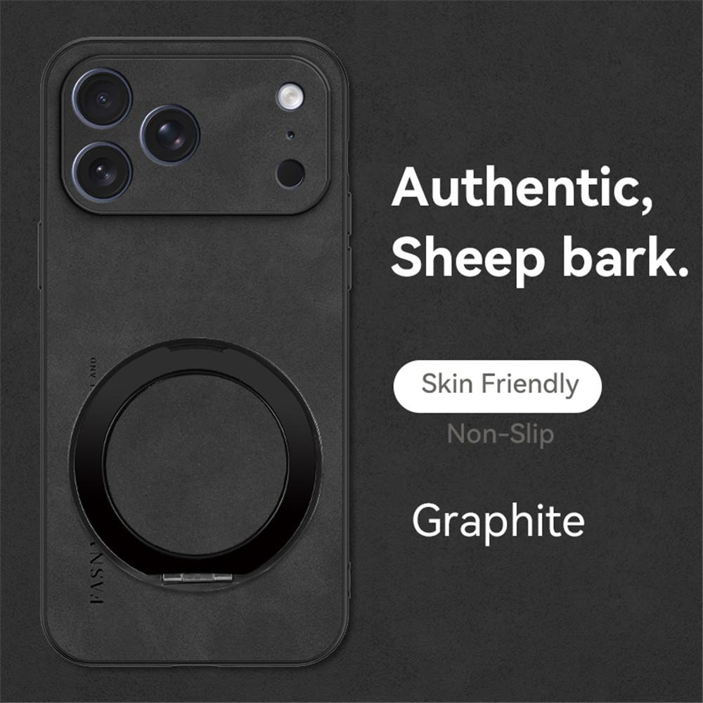 

Роскошный чехол-держатель из магнитной кожи из овчины для iPhone 17 16 15 14 13 12 11 Pro Max Plus 17 Air с подставкой, противоударный чехол For iPhone 11Pro Max