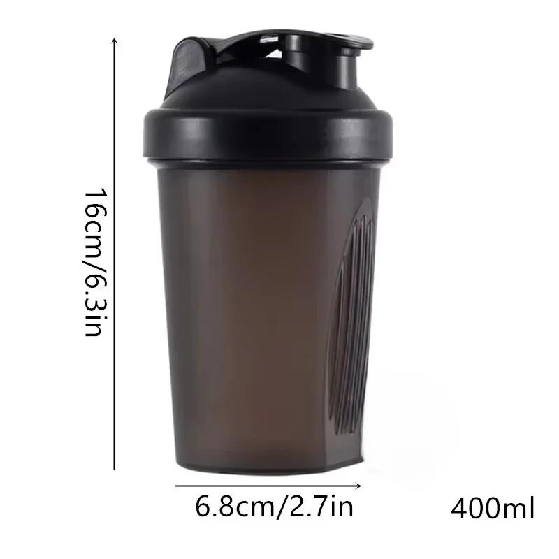 Hot 1-7PCS 400ML Blender Shaker Bottle with Scale Protein Shakes Leakproof for Powder Workout Gym Sport Mixing Cup Water Bottle