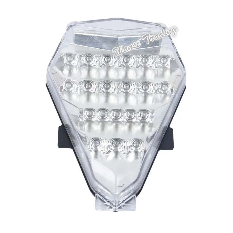 Waase For Yamaha YZF R6 RJ11 2006 2007 Chrome Tail Light Brake Turn Signals Integrated LED Light