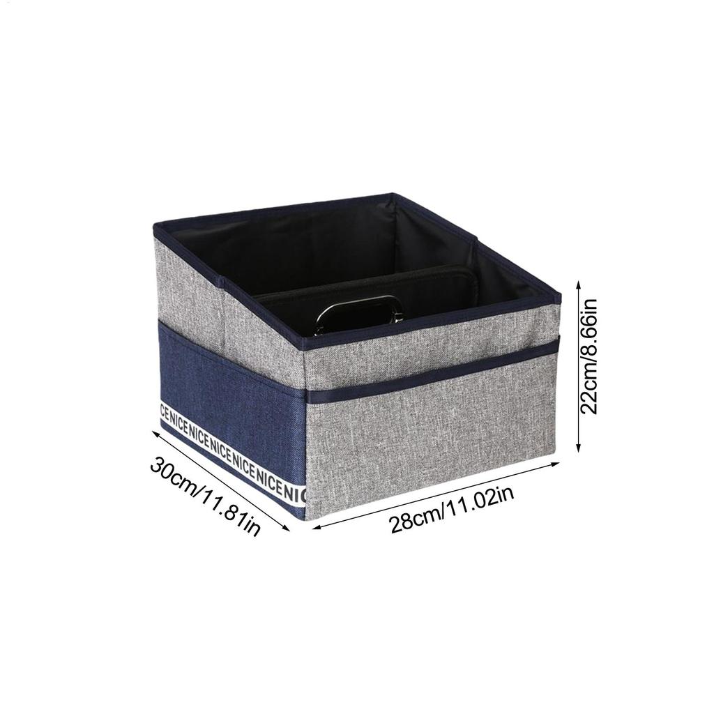 Trunk Organizer Foldable Box Basket Front Seat Storage Bin For Car SUV Auto Travel Office Document Grocery Moving Backseat Seat