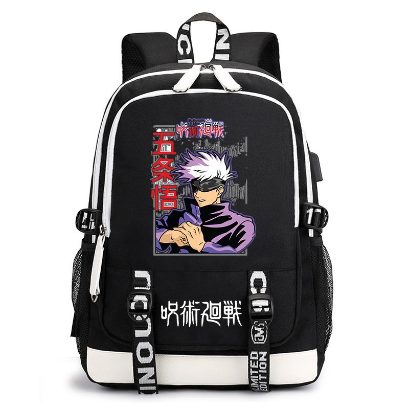 Jujutsu Kaisen Druck Schülerrucksack Lässiger Anime Tagesrucksack für Jungen Mädchen Schultasche Leicht