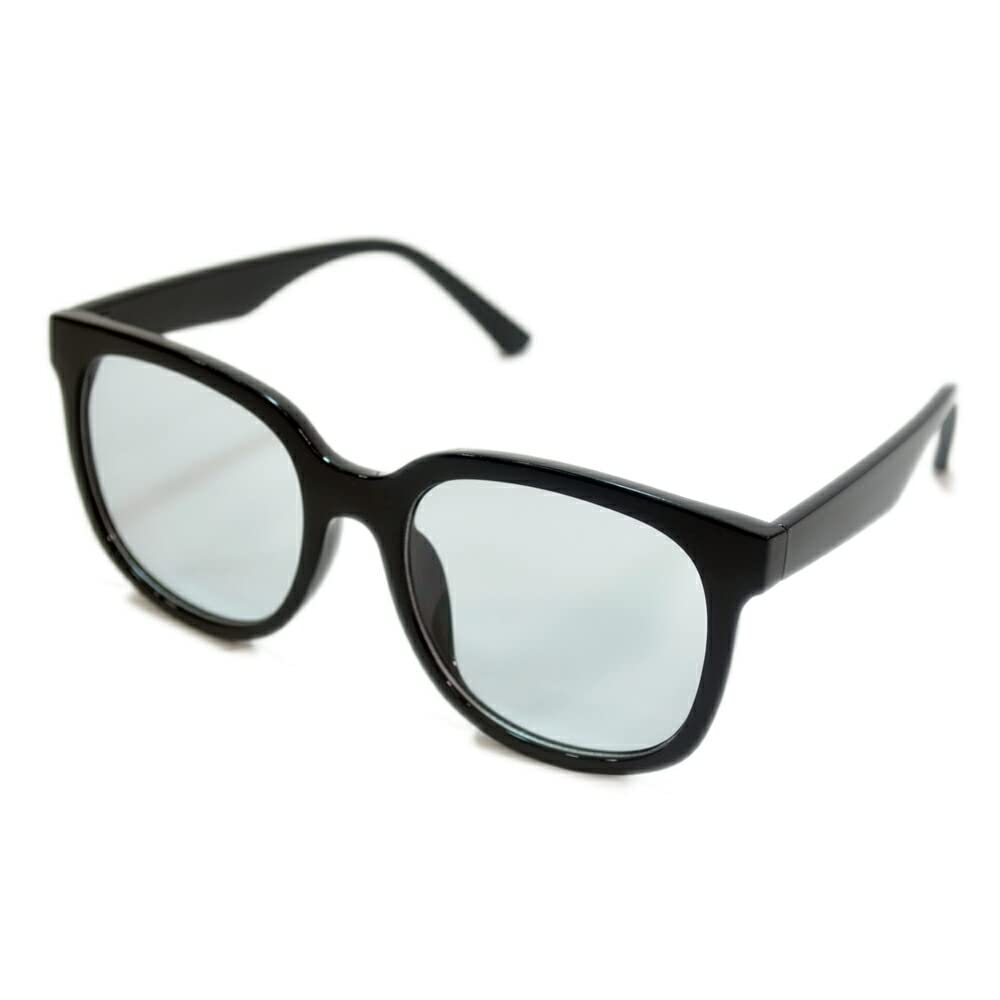 [MERRY PLEASURE] Sunglasses, Fashion Glasses, Men's & Women's, Wellington Square Style, Large Lenses, Light Colored Lenses, Black, Blue, Brown, Gray,