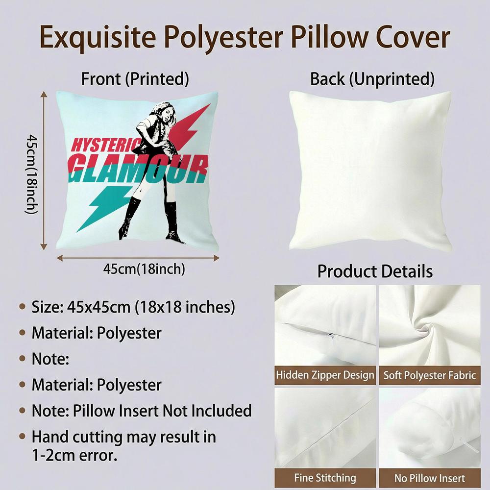 Hysteric Glamour Cushion Cover Cushion Cover Set 4Pcs 50X50 45X45 40X40 Pillowcase Decorative Sofa Home Decor