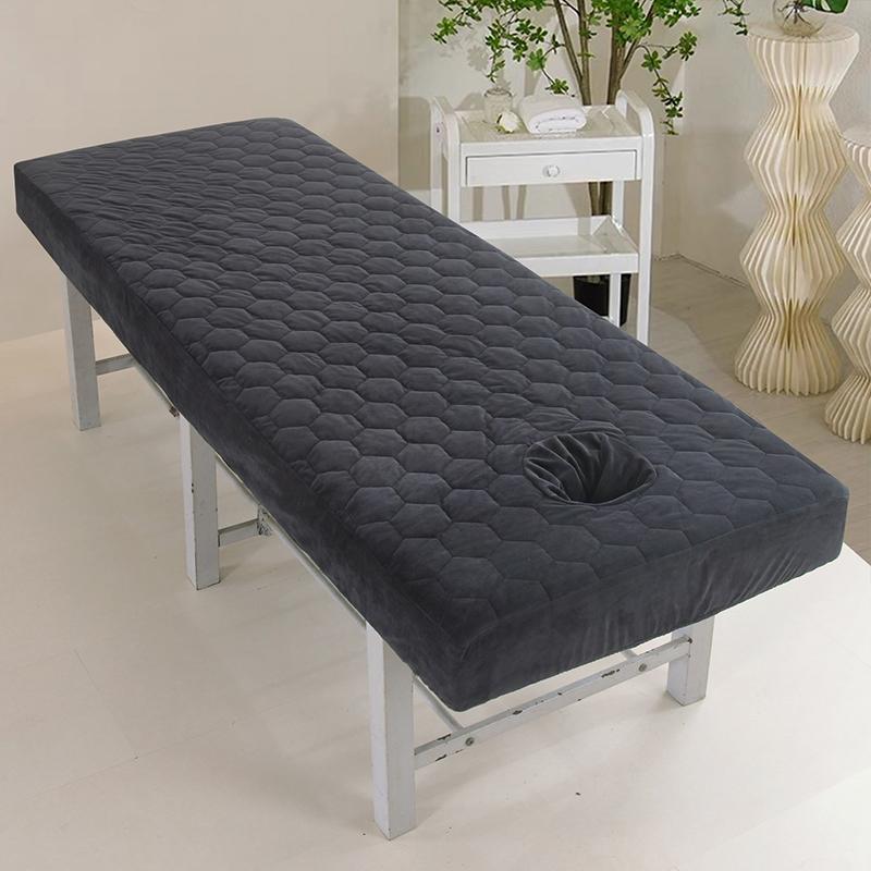 Spa Massage Bedspread Physiotherapy Beauty Salon Bed Fitted Sheet With Face Hole Thicken Elastic Quilted Therapy Bed Cover