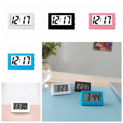 Durable Small Mini Triangle Clock ABS Simple Desk Digital Clock Electronic Mute Time Display