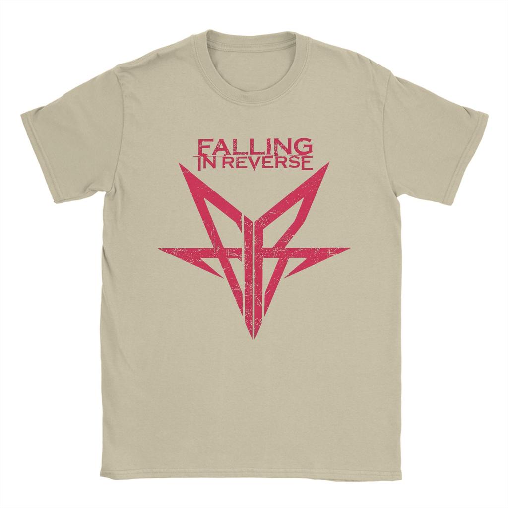 Falling In Reverse Band Heavy Metal T Shirt for Men 100% Cotton Novelty T-Shirt Crewneck Tees Short Sleeve Clothing Summer