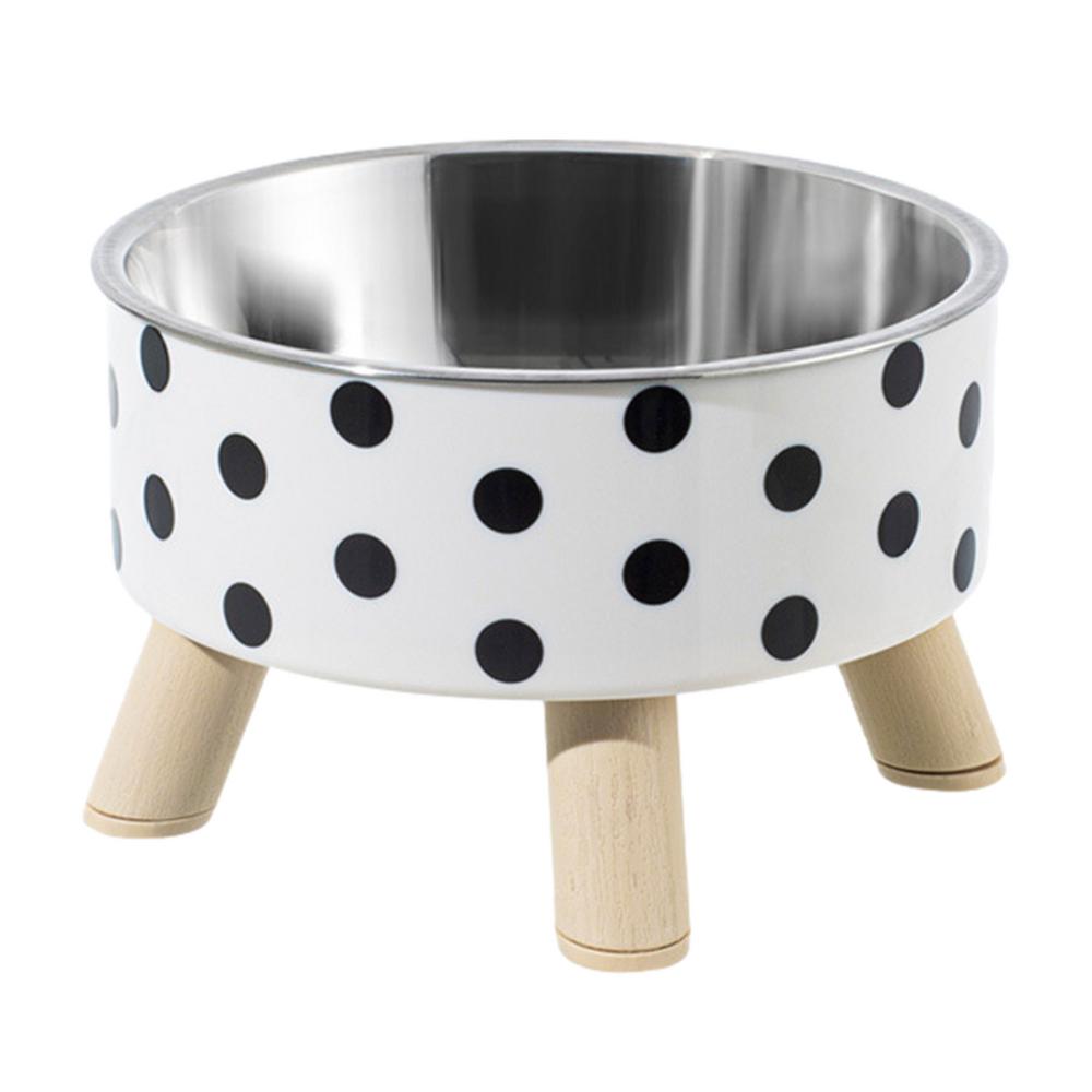 Kreatywna Miska dla Kota ze Stali Nierdzewnej Kształt Antypoślizgowy Wysoka Nóżka Psy Szczeniak Podajnik Karmienie Jedzenie Woda Podwyższona Podniesiona Artykuły dla Zwierząt