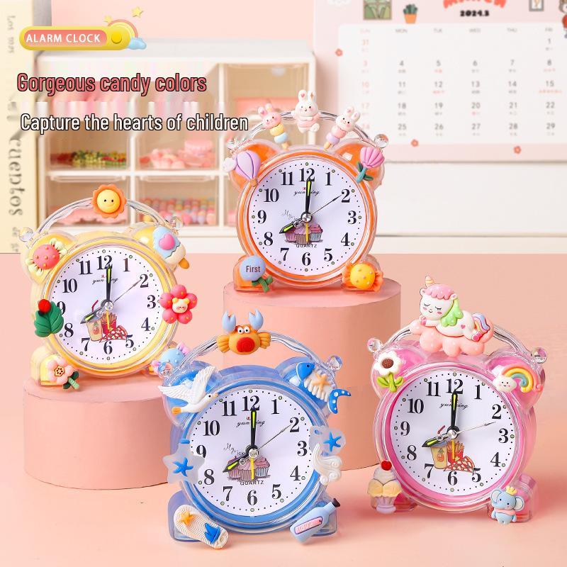 Cute Cartoon Children's Alarm Clock - Handmade Wake-Up Clock for Girls