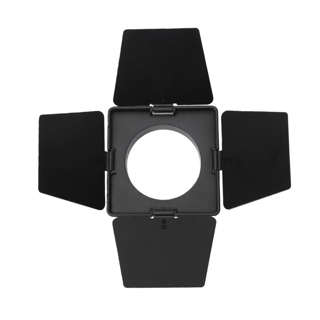 Barn Door Fit for Bowens Mini Mount COB Light Professional Aluminum Alloy Four Leaf Light Baffle