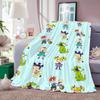 Cartoon R-Rugrats Throw Lightweight 240g Flannel Blanket Soft Skin-friendly for Summer Cooling