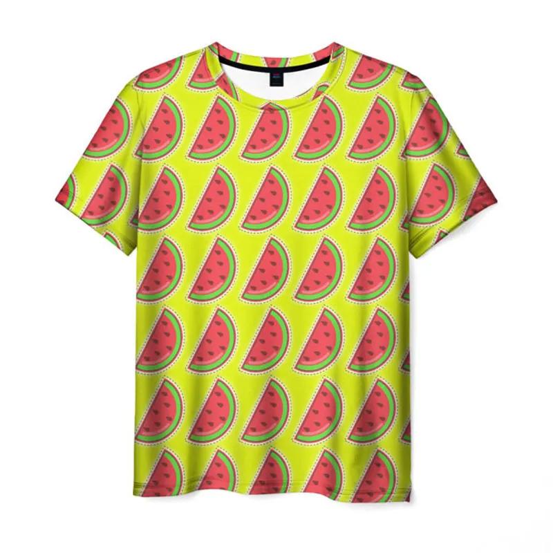 Summer Round Neck Funny Fruit Pattern 3D Print Top Fashionable Casual Street Hip Hop Short Sleeved Men's and  Women's Couple Unisex T-shirts