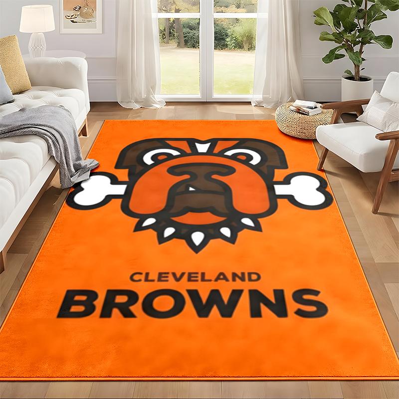 Cleveland Browns Carpet Door Mat for Living Room or Bedroom Protective Mat Under Chair Office Decoration Christmas Gift Birthday Present