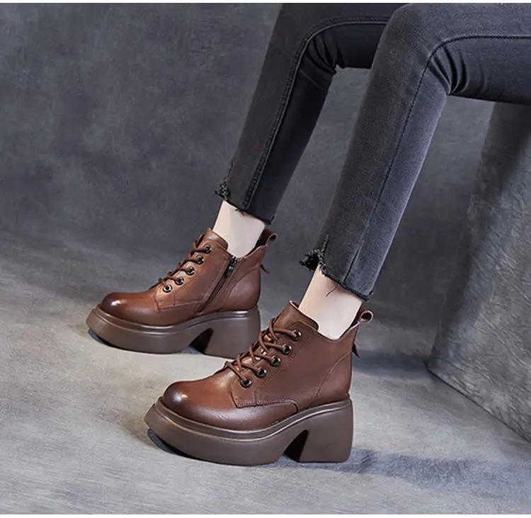 Fashion New Chelsea Boots for Women Patent Leather Wild Thick-heeled Boots Women's Short Boot Thick-soled High-heeled Women Boots 2025