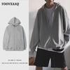 Men's Autumn and Winter Solid Color Zipper Hoodie: Plus Velvet Cardigan Sweatshirt