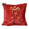 Decorative Throw Pillows for Couch Christmas Plush Pillowcase, 3D Embroidered Design Soft Pillow Holiday Living Room Decor Cover, Cushion Cover