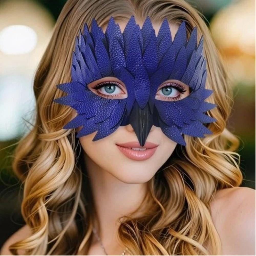 Barevná Párty Maska Kožený Ptačí Zobák Maska Kreativní Maska na Oči Kostýmová Párty