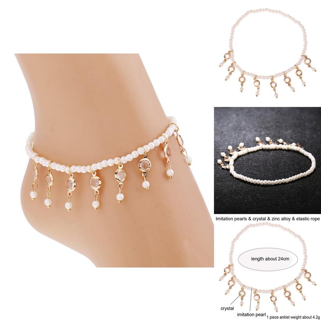 Minimalist Female Toe Chain With Adjustable Elastic Band For Beach Vacation