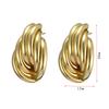 European and American INS retro style personalized design earneedle stainless steel earrings plated irregular love stud earrings