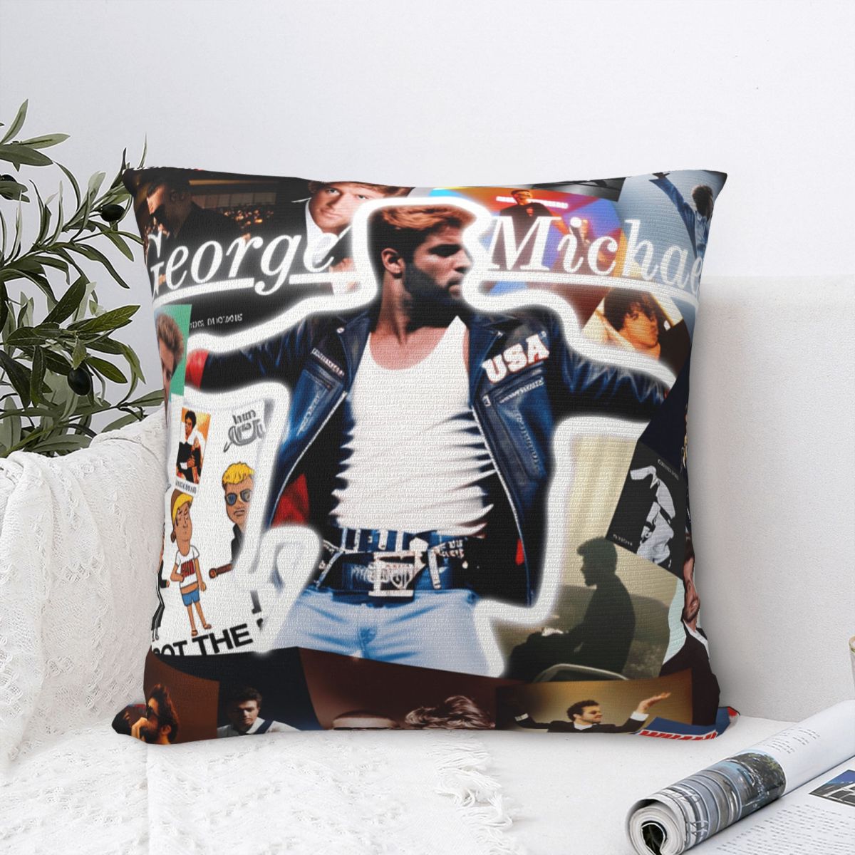 Pandara Jewelry Unisex Pillow Cover George Michael Music Custom Cushion Cover Morden Pillow Case For Living Room Chair Pillowcases